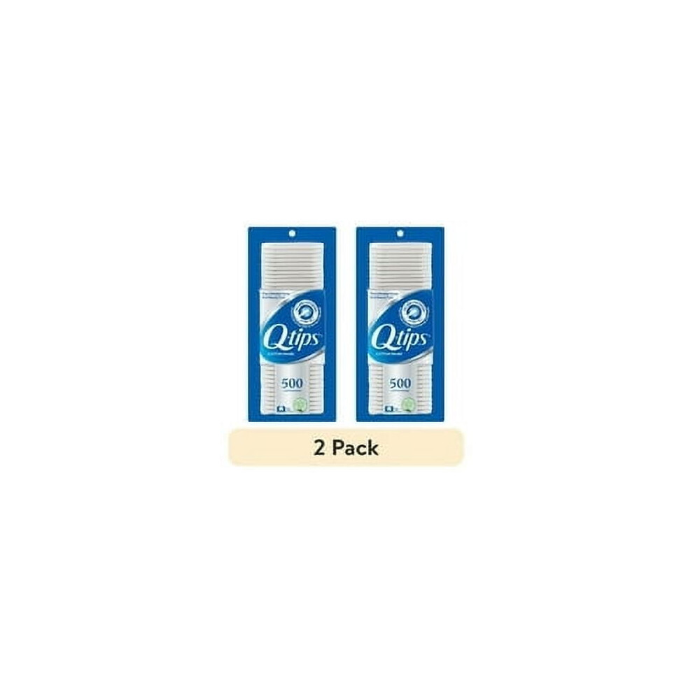 (2 pack) Cotton Swabs, Original, For Home, First Aid and Beauty, 100% Cotton, 500 Count