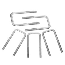 Lot de 5 boulons en U carrés en acier inoxydable, filetage 6 mm