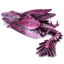 Opeřený drak wyvern, 3D tištěný drak, kloubový drak, 3D tištěné hračky, stolní mazlíček (V)