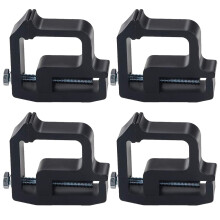 Worgeous 4 Pcs Canopy Clamps for Truck Ladder Rack Camper Shell Black