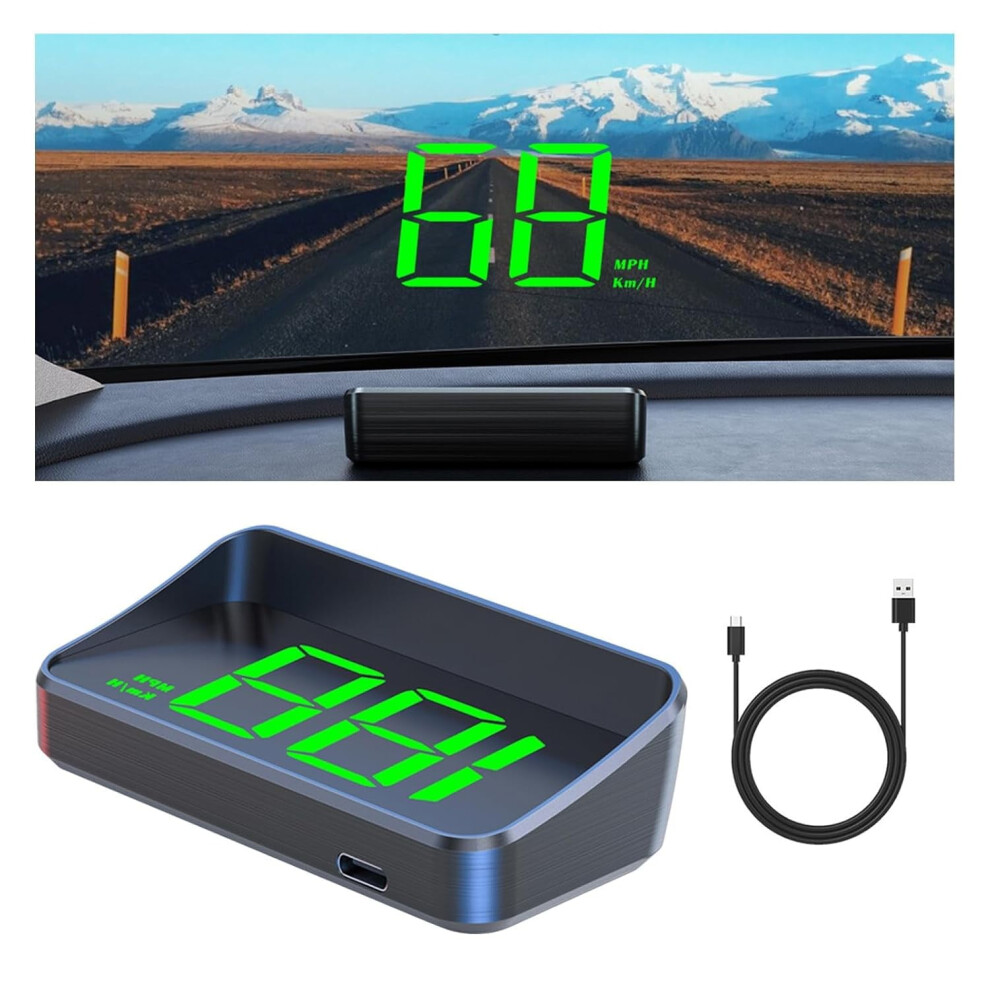 Car Hud Heads Up Display With Gps Speedometer 9097180015673
