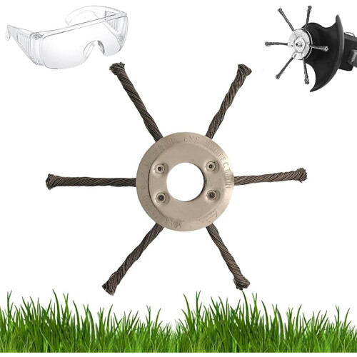 Cabeçote de corte universal com fio de aço para roçadeiras a gasolina – 7/8/9 polegadas, resistente, compatível com Stihl FS55, Husqvarna