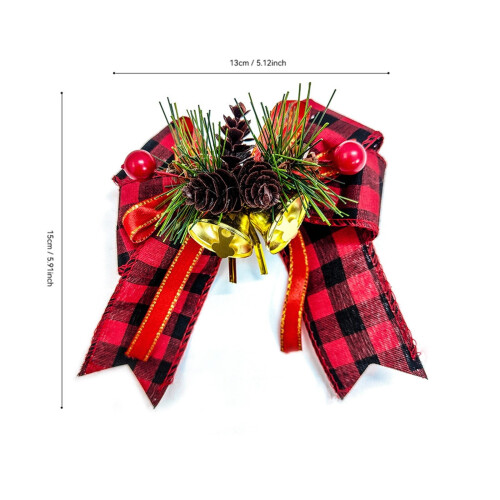 Grand nœud de Noël rouge 1