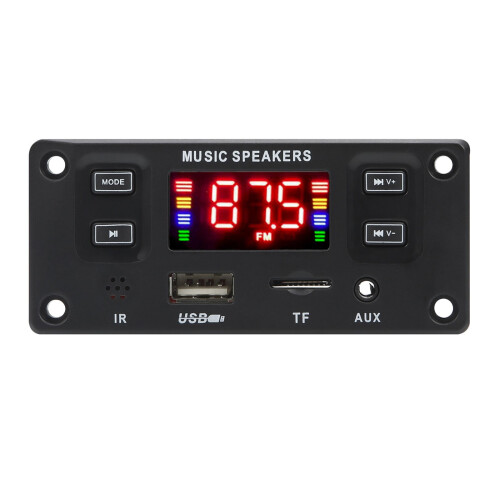 60W Bluetooth Car MP3 Player Hands-Free Calling FM Radio USB Memory Card Reader AUX Input EQ Quick Charge