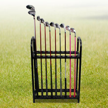 DENEST 18-holes golfclub displayrek, golfclub organizer, metalen rek, zwart