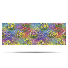 Tapete de banheiro Pioneer Flower Floral, tapete antiderrapante de microfibra com base de borracha, tapete macio de 43 x 119 cm para banheira e
