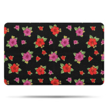Tapis de bain en microfibre à motif floral, 51 x 81 cm, antidérapant