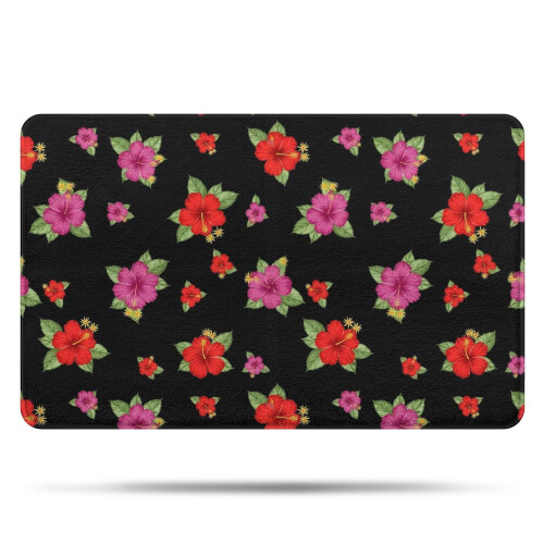 Blommig mikrofibermatta, halkfri, 20x32 tum