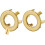 Sink Overflow Ring Brushed Gold 2 Pack Brass 1