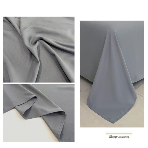 Por menos de US$ 5! Lençol InsCrazy, 100% algodão, cor sólida, macio e respirável, 229 x 259 cm (90 x 102 polegadas). 2
