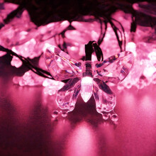 Solar Butterfly String Lights, 8 Modes, Waterproof LED Fairy Lights for Home, Party, Wedding, Garden, Patio, Porch, Balcony