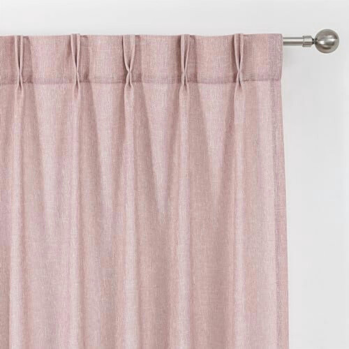 Beige plissegardiner 102x213 cm, genbrugspolyester og