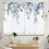 Blågrønne eukalyptusblomstergardiner 132 x 91 cm (2 stk.) 2