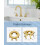 Sink Overflow Ring Brushed Gold 2 Pack Brass 5