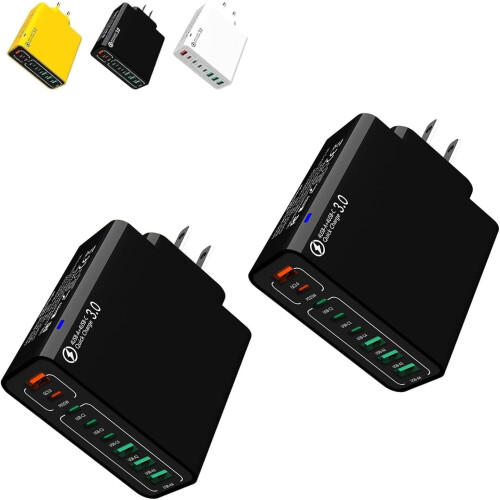 Estación de carga rápida USB (4 USB + 4 puertos tipo C, 8 puertos)