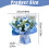 Hand-Knitted Blue Crochet Flower Bouquet 14" 5