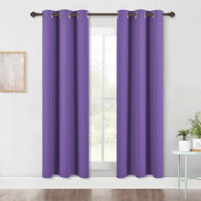 Perdele opace liliac-violet, 86 cm lățime x 152 cm lungime, 2 panouri