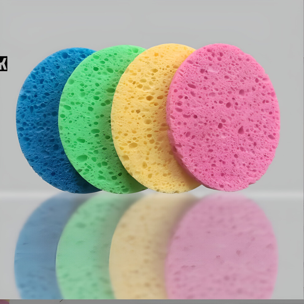 12Pcs Oval Facial Sponges Face Cleaning Sponge Portable Face Scrubbers Face Washing Sponges