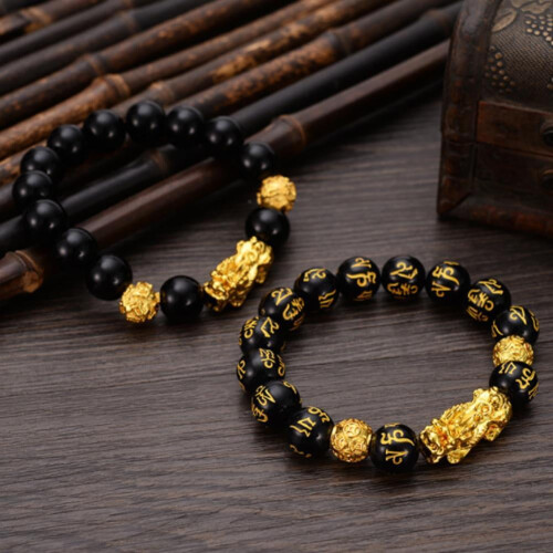 Feng Shui musta obsidiaaniseos rannekoru, 1 kpl 2