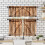 Brown rustic wood valance curtains 3-piece set 4