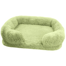 Großes Hundebett, Plüsch-Haustierbett, Winterbett mit dicker Polsterung, Hundeschlafsofa mit herausnehmbarer Polsterung, quadratisches Hundebett