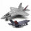 Rygai Stor Legering Pull Back F-35 Jagerflymodel Musik LED Flylegetøj Gave, Sort 4