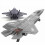 Rygai Stor Legering Pull Back F-35 Jagerflymodel Musik LED Flylegetøj Gave, Sort 5
