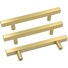 Gold Cabinet Handles Brushed Brass 5 inch 10 Pack