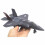 Rygai Stor Legering Pull Back F-35 Jagerflymodel Musik LED Flylegetøj Gave, Sort 8