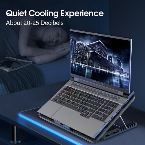 Base de resfriamento para laptop com 6 ventiladores silenciosos para laptops de 12 a 17 polegadas. 2