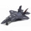 Rygai Stor Legering Pull Back F-35 Jagerflymodel Musik LED Flylegetøj Gave, Sort 2