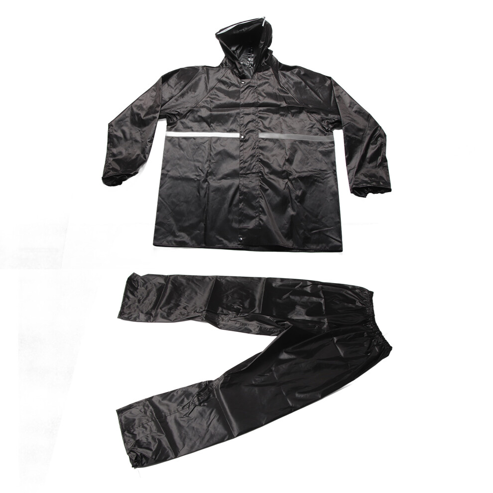 Reflective Strip Raincoat Set Unisex