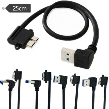 Nagysebességű USB3.1Type-C - USB-A anya átalakítókábel adatátvitelhez, 4K videóhoz és gyorstöltéshez (0,2 m/1 m, fekete)