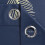 Blackout Curtains Navy Blue Gold Palm Pattern 38x72 Inch 2 6