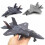 Rygai Stor Legering Pull Back F-35 Jagerflymodel Musik LED Flylegetøj Gave, Sort 1