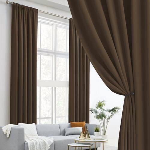 Mørklægningsgardiner 132x237 cm, polyester termisk isolerende, 2 stk. 1