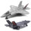 Rygai Stor Legering Pull Back F-35 Jagerflymodel Musik LED Flylegetøj Gave, Sort 3