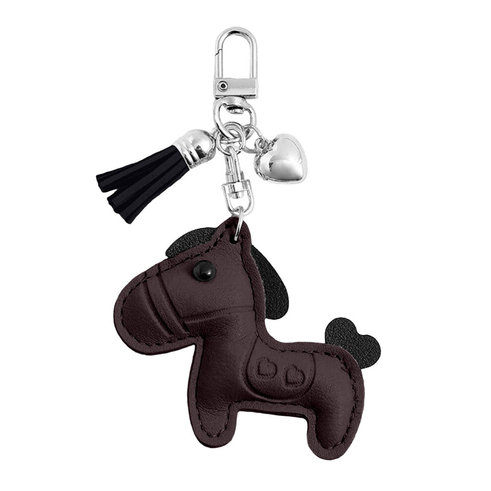 Horse Heart Tassel Keychain - Versatile Phone Bag Pendant, Leather Charm, Stylish Women's Accessory Gift 9448990343607