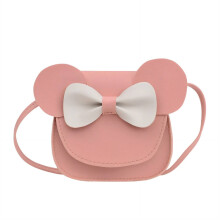 Damen-Schultertasche, tragbare Umhängetasche, rosa-weiß