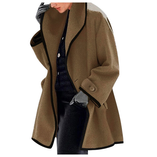 Dammode Vinter Fleecejacka Kofta Casual Trench Coat 2