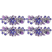 Set med 2 hårspännen i strass för kvinnor och flickor, 8,5 x 3,5 cm snygga håraccessoarer