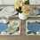 Cork Placemats Set of 4, 12"x16" Rectangular, Hydrangea Floral, Easy Clean, Thick for Kitchen & Dining Tables 3