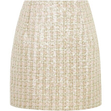Jupe mini en laine à carreaux pour femme, automne-hiver, taille haute, moulante, jupe crayon
