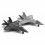Rygai Stor Legering Pull Back F-35 Jagerflymodel Musik LED Flylegetøj Gave, Sort 6