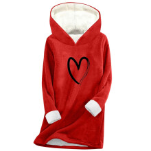 Damen-Hoodie, kuscheliger Pullover, langärmeliges Oberteil mit Rundhalsausschnitt, weiche Oberbekleidung, lässige, warme Herbst-Winter-Loungewear,