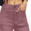 Dambyxor med hög midja, vida ben, polyestertwill, S-2XL 4
