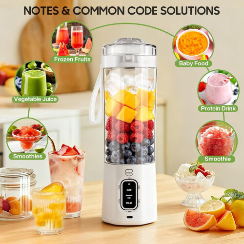 2026Αναβαθμισμένο Φορητό Μπλέντερ Smoothie 700 ml, Επαναφορτιζόμενο με Κύπελλο Ταξιδιού, 1