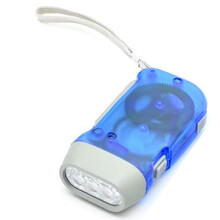 Portable LED Flashlight,Dynamo Hand Crank Power,Ideal for Camping&Outdoor Activities,Emergency HandPress Charger Light B