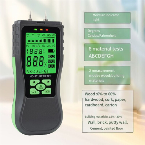 Concrete Moisture Meter Building Humidity Tester Moisture Meter Wood Moisture Detector 2