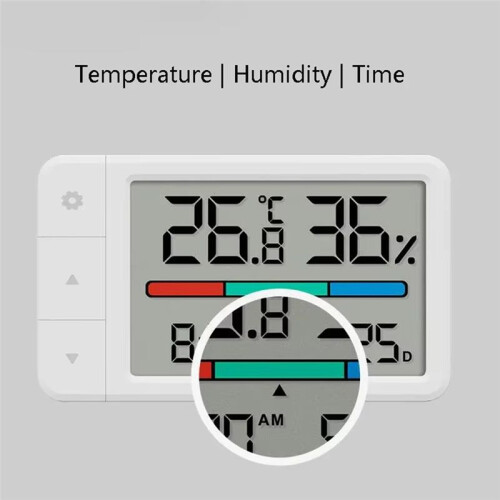 Intelligent Thermometer Hygrometer Meter Multi Function Clock Digital Display Weather Station Sensor for Home 1